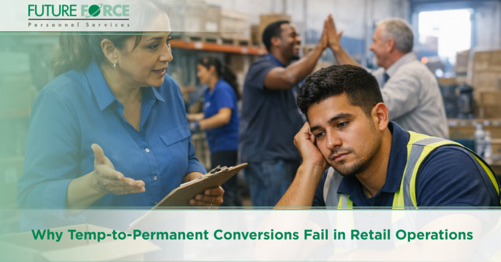 temp-to-permanent conversion retention strategy